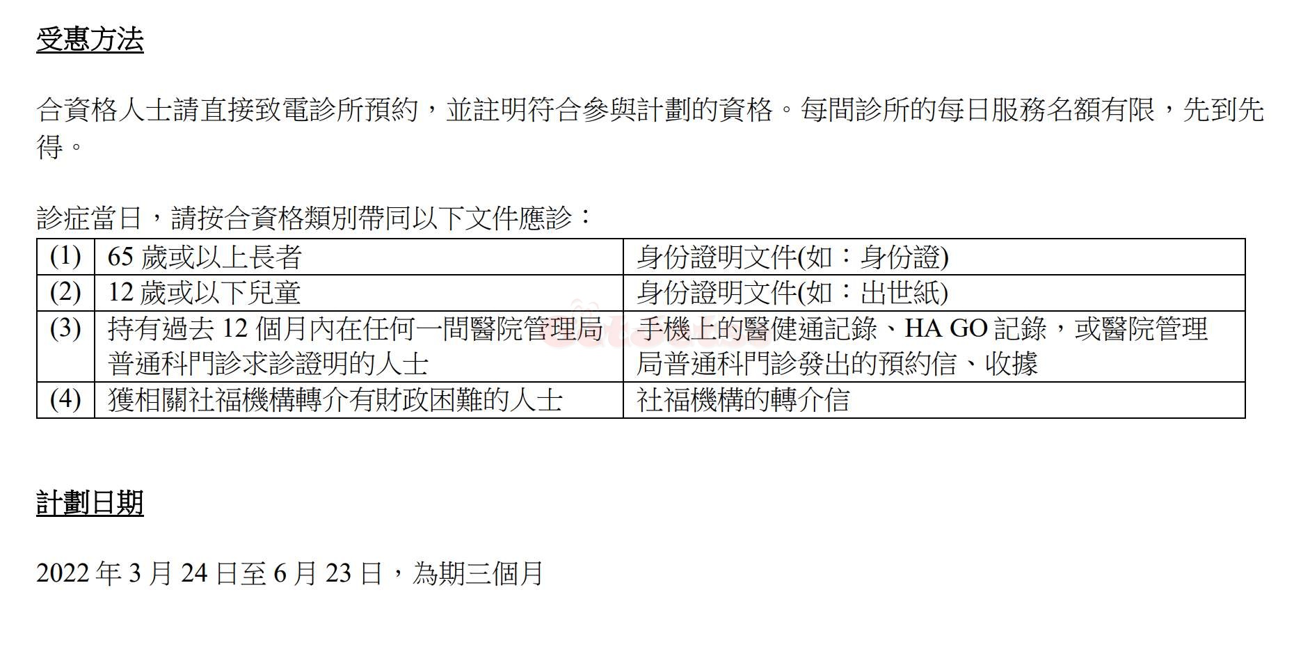 賽馬會「病有醫靠」資助，非新冠患者睇門診(至22年6月23日)圖片4