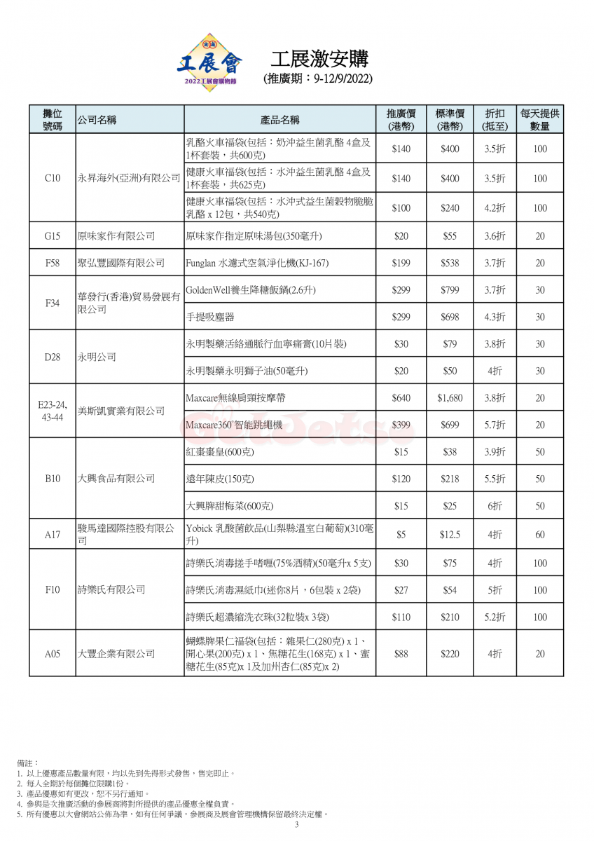 2022工展會購物節優惠(9月8日更新)圖片9