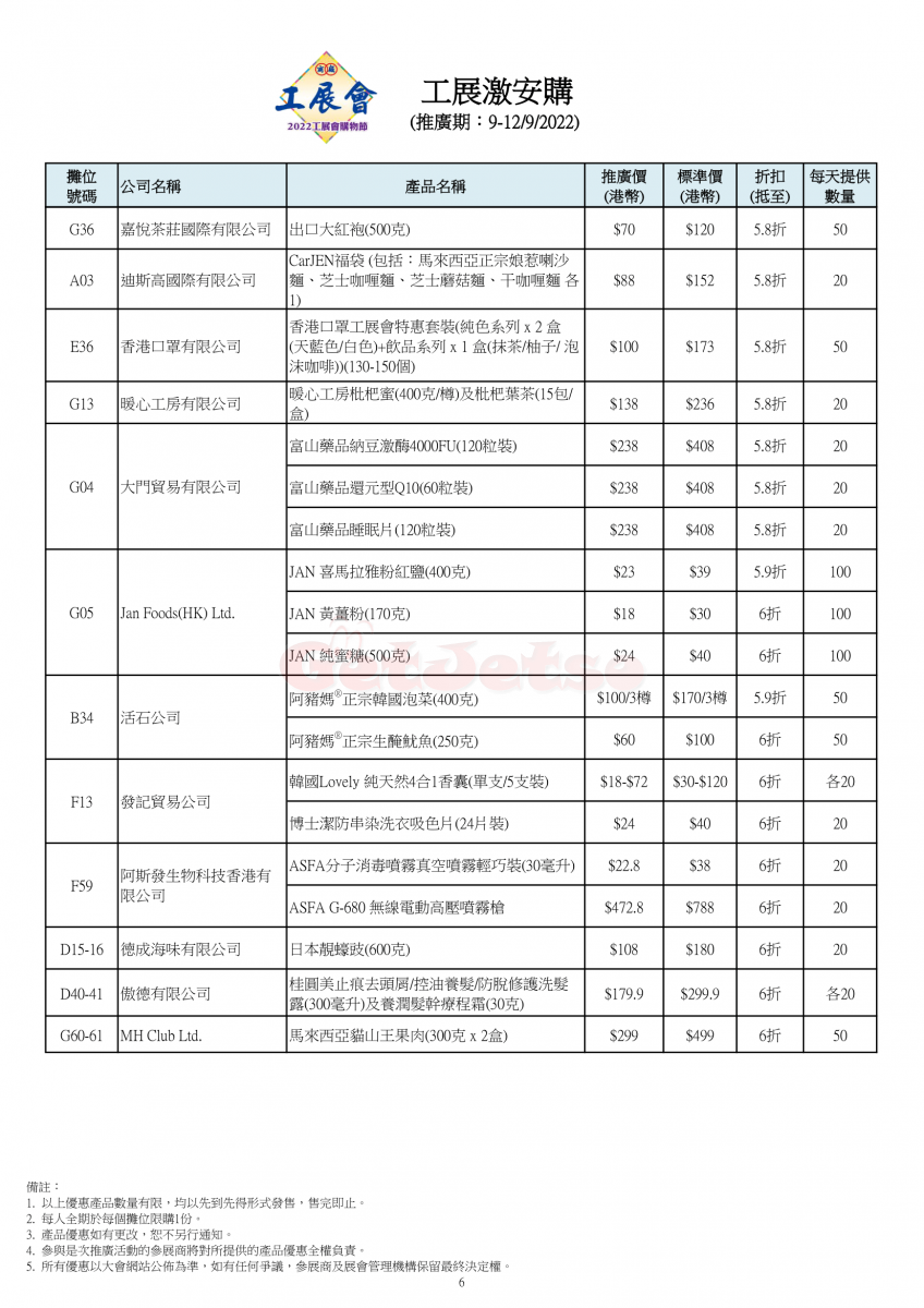 2022工展會購物節優惠(9月8日更新)圖片12